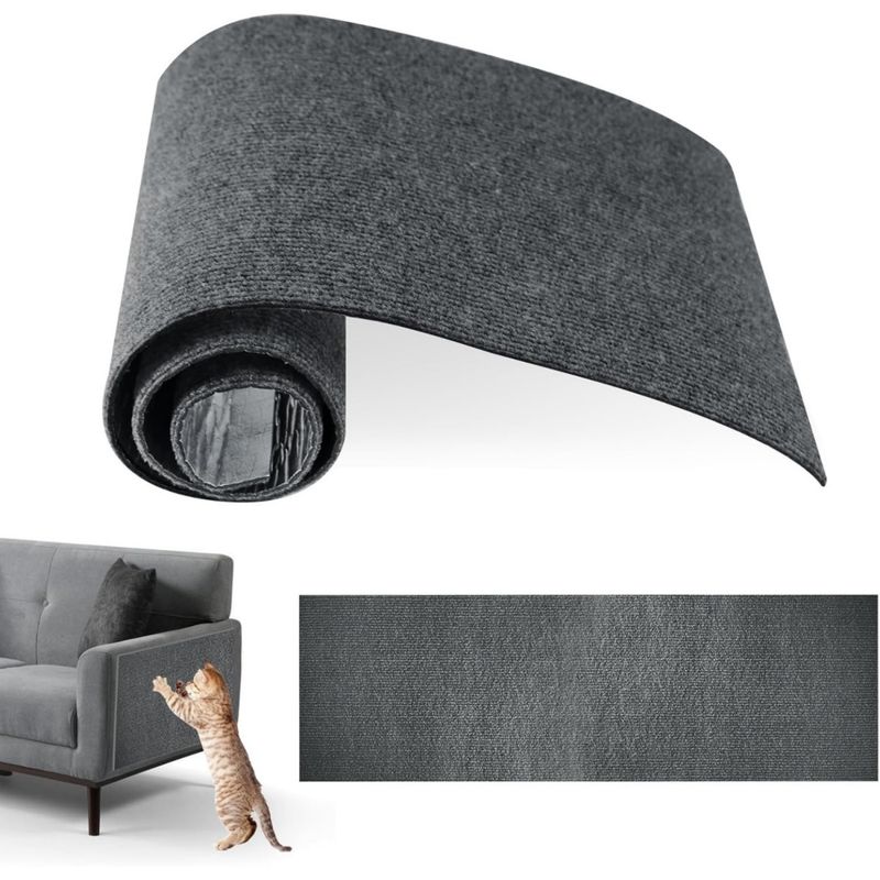 Premium-Kratzmatte Katzen, 30 x 100 cm – selbstklebend abnehmbar – schützt