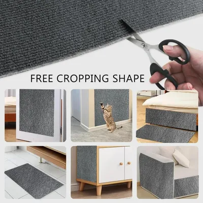 Premium-Kratzmatte Katzen, 30 x 100 cm – selbstklebend abnehmbar – schützt