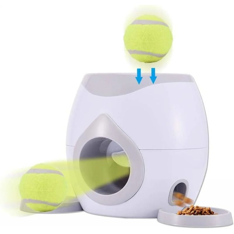 Automatischer Ballwerfer für Hunde – inklusive Ball- und Leckerli-Spender