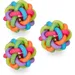 3er-Set Bälle für Hunde und Katzen, 6 cm – Spielzeug mit bunter Glocke