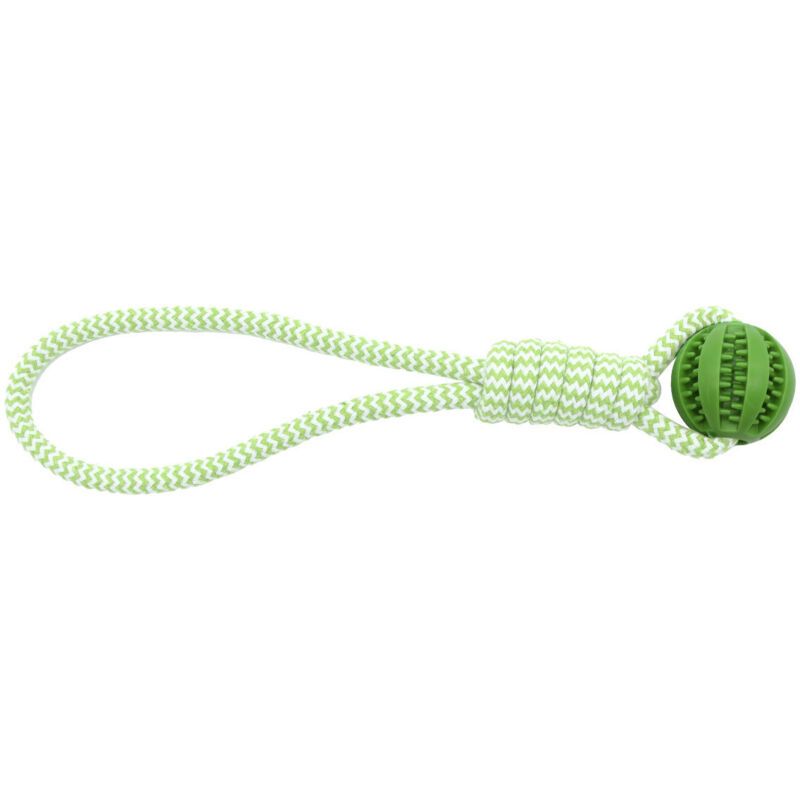 Hundespielzeug aus Gummiseil 38 cm – strapazierfähiges Kauspielzeug, grün