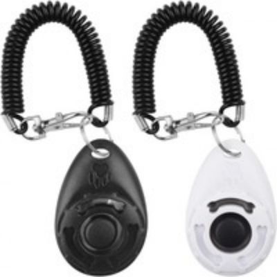 Hundetraining-Clicker mit elastischer Handschlaufe und großem Knopf