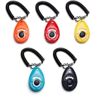 5er-Set Hundeklicker – mit Handschlaufe, großem Knopf, verschiedene Farben