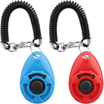 2er-Set Clicker Hunde Katzen – Erziehung Handschlaufe großem Knopf