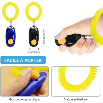 Professioneller Clicker mit Armband für Hunde- und Katzentraining Professioneller Clicker mit Armband für Hunde- und Katzentraining
