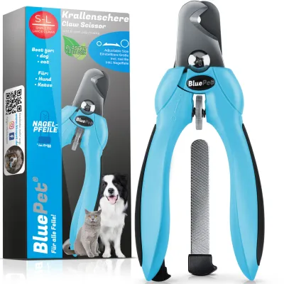 BluePet Profi Krallenschere Verstellbar, Stark für kleine & große Hunde