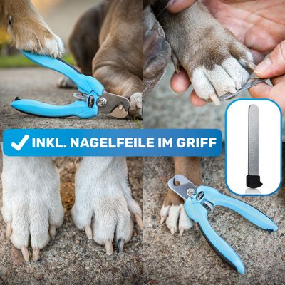 BluePet Profi Krallenschere Verstellbar, Stark für kleine & große Hunde