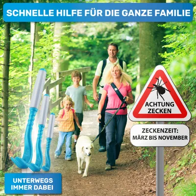 BluePet Premium Zeckenhaken 3er Set kleine Zeckenhebel Zeckenentferner BluePet Premium Zeckenhaken 3er Set kleine Zeckenhebel Zeckenentferner