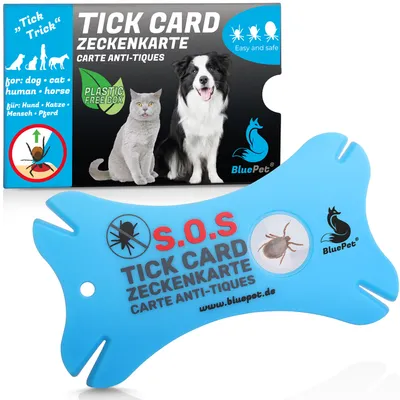 BluePet Zeckenkarte mit Lupe Zeckenentferner für Hund, Katze & Mensch BluePet Zeckenkarte mit Lupe Zeckenentferner für Hund, Katze & Mensch