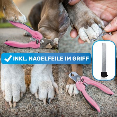 BluePet Profi Krallenschere Verstellbar, Stark für kleine & große Hunde
