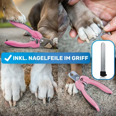 BluePet Profi Krallenschere Verstellbar, Stark für kleine & große Hunde