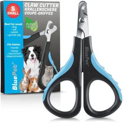 BluePet Krallenschere Mini für kleine Hunde, Katzen, Welpen und Nagetiere