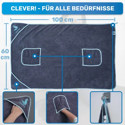 BluePet Hundehandtuch, extra saugstark & schnell trocknend, Handtuch Hund