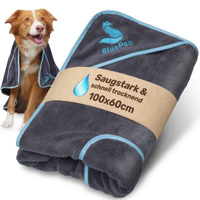 BluePet Hundehandtuch, extra saugstark & schnell trocknend, Handtuch Hund