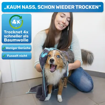 BluePet Hundehandtuch, extra saugstark & schnell trocknend, Handtuch Hund BluePet Hundehandtuch, extra saugstark & schnell trocknend, Handtuch Hund