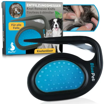 BluePet Entfilzer Entfilzungsmesser bei festen Knoten für Hunde & Katzen