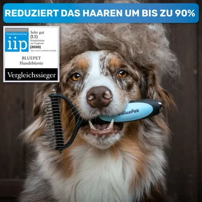 BluePet Unterwollbürste, Langhaar Unterfellbürste, Bürste für Hund & Katze BluePet Unterwollbürste, Langhaar Unterfellbürste, Bürste für Hund & Katze