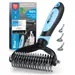 BluePet Unterwollbürste, Langhaar Unterfellbürste, Bürste für Hund & Katze