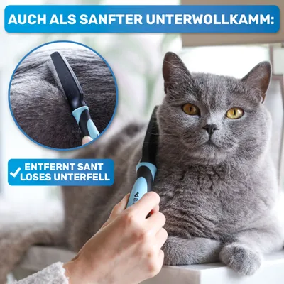 BluePet Flohkamm & Läusekamm für Hund & Katze, bei Flöhen, Läusen & Zecken BluePet Flohkamm & Läusekamm für Hund & Katze, bei Flöhen, Läusen & Zecken
