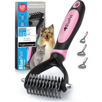 BluePet Unterwollbürste, Langhaar Unterfellbürste, Bürste für Hund & Katze BluePet Unterwollbürste, Langhaar Unterfellbürste, Bürste für Hund & Katze