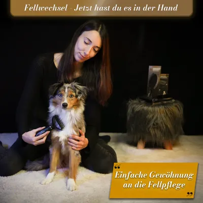 BluePet Unterwollbürste, Langhaar Unterfellbürste, Bürste für Hund & Katze