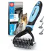 BluePet Unterwollbürste, Langhaar Unterfellbürste, Bürste für Hund & Katze
