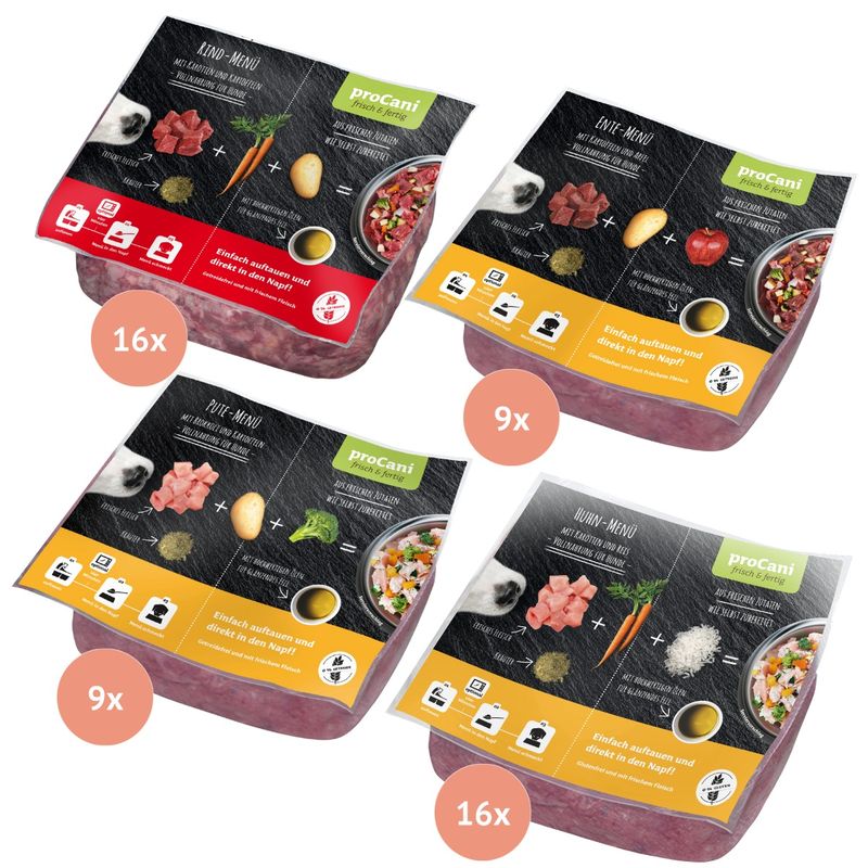 proCani Menü Paket Rind & Geflügel