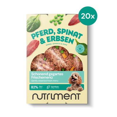 Nutriment Frischemenü Pferd, Spinat & Erbsen