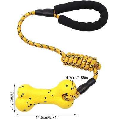 Jouet os corde 14.5cm - Interactif, pour mordeurs agressifs