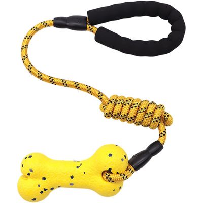 Jouet os corde 14.5cm - Interactif, pour mordeurs agressifs