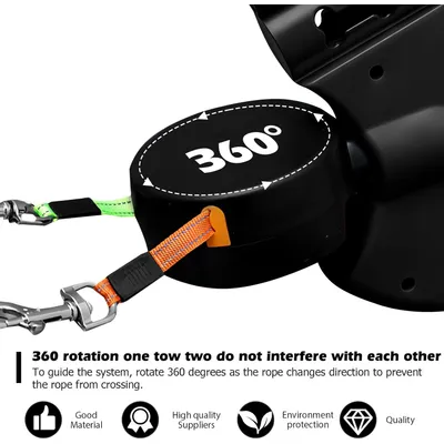 3 m lange Doppel-Einziehleine, 360°-LED, 30 LB
