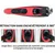 Laisse rétractable 8m 50kg LED rouge Laisse rétractable 8m 50kg LED rouge