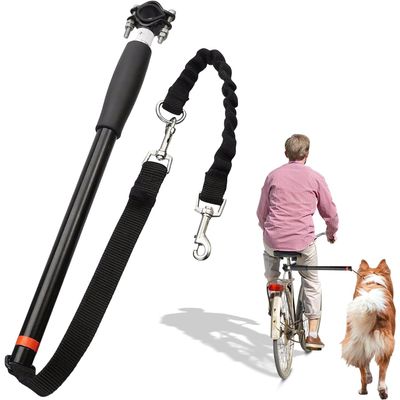 Laisse vélo chien acier nylon 45cm 78cm