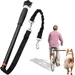 Laisse vélo chien acier nylon 45cm 78cm