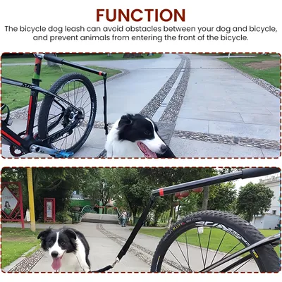 Laisse vélo chien acier nylon 45cm 78cm Laisse vélo chien acier nylon 45cm 78cm