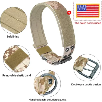HausPets Collier Chien Nylon Noir XL Patch Formation HausPets Collier Chien Nylon Noir XL Patch Formation