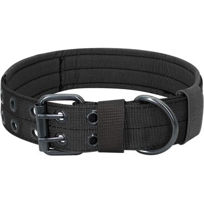 HausPets Hundehalsband Nylon Schwarz XL Patch Training