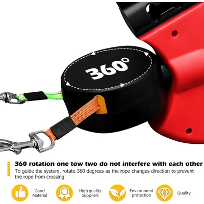 Doppelte Rollleine, 3 m, 360°, LED, 30 lbs Doppelte Rollleine, 3 m, 360°, LED, 30 lbs