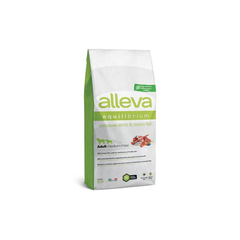 ALLEVA - Croquettes Chien Adulte Equilibrium Sensitive Agneau