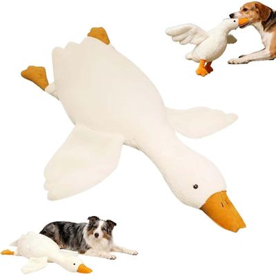 HausPets Jouet Chien Oie Peluche Géante 50cm Anti-Stress