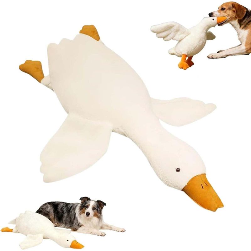HausPets Hundespielzeug Gans Plüsch Riesen 50cm Anti-Stress