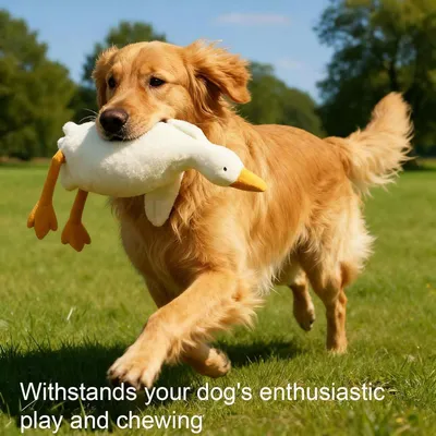 HausPets Jouet Chien Oie Peluche Géante 50cm Anti-Stress
