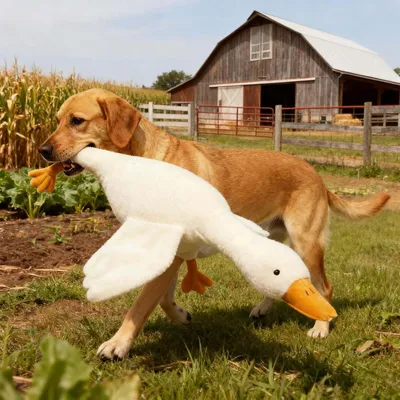 HausPets Jouet Chien Oie Peluche Géante 50cm Anti-Stress
