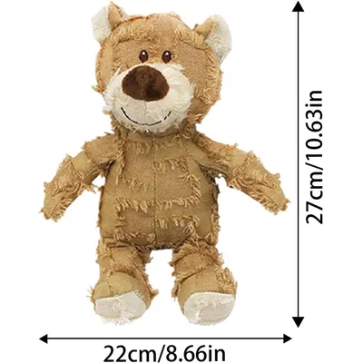 HausPets Jouet Chien Ours Peluche Incassable Indestructible 21cm