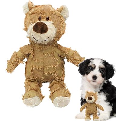 HausPets Jouet Chien Ours Peluche Incassable Indestructible 21cm