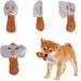 HausPets 4er Set Hunde Plüschspielzeug Quietschend Lustig