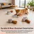 HausPets Juego de 4 juguetes de peluche expresivos y chirriantes perros