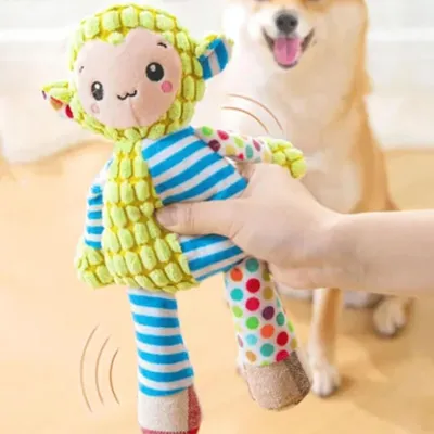 HausPets Jouet Chien Peluche Couineur Mâcher