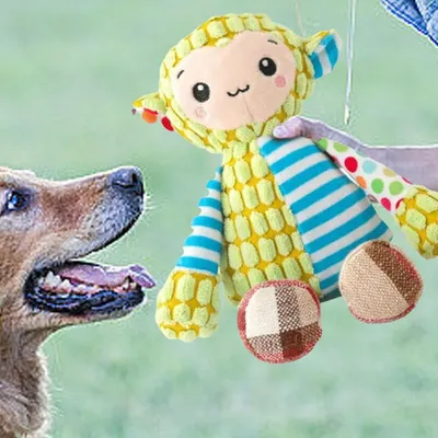 HausPets Jouet Chien Peluche Couineur Mâcher