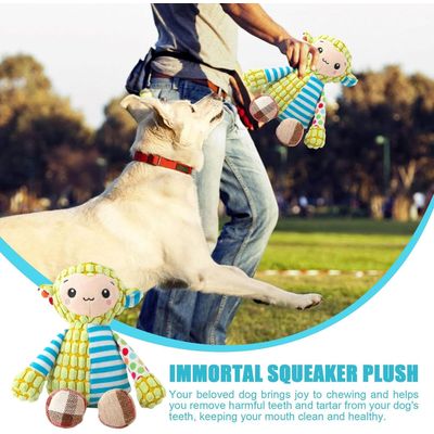 HausPets Jouet Chien Peluche Couineur Mâcher